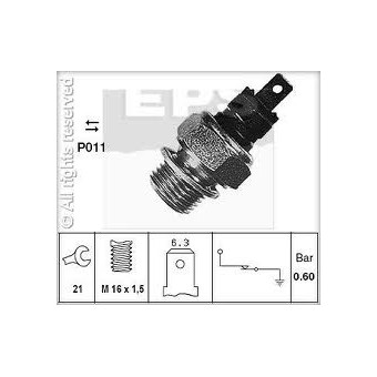 Spínač kontrolního světla tlaku oleje EPS